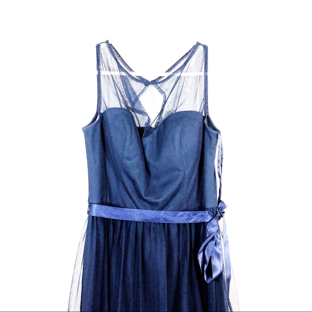 ELIZA J SLEEVELESS ILLUSION NECKLINE DRESS - SZ S - Picture 4 of 7